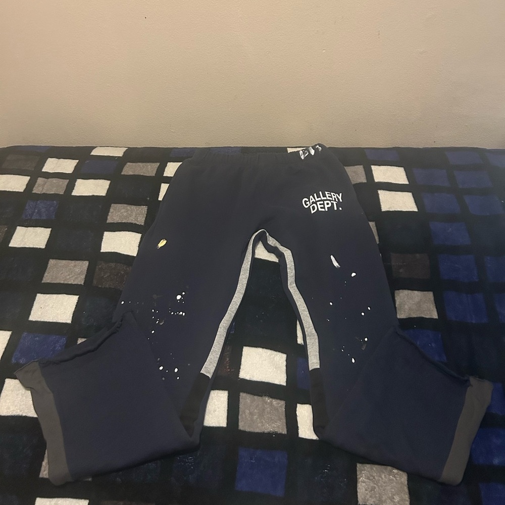 Gallery Dept Blue Sweatpants with Starry Pattern